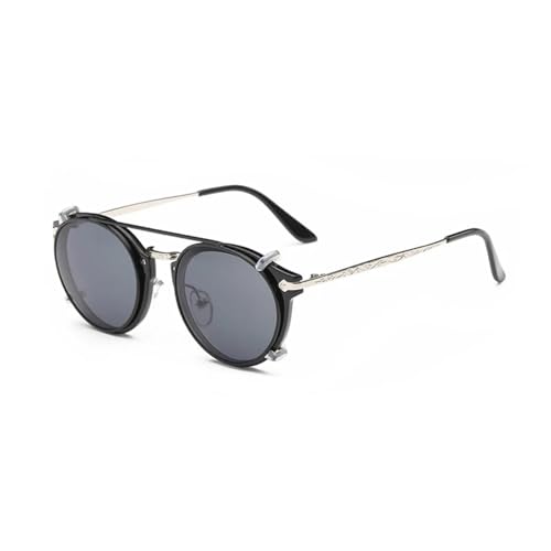 Lunettes de soleil steampunk vintage hommes femmes verres amovibles UV400