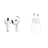 AirPods 4 e Adaptador de corrente USB-C de 20 W