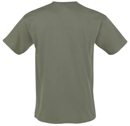 Motörhead Army Green Warpig Homme T-Shirt Manches Courtes Olive Regular/Coupe Standard - Les Beatles, Paul McCartney, John Lennon, RIngo Starr, George Harrison Motörhead Army Green Warpig Homme T-Shirt Manches Courtes Olive Regular/Coupe Standard – Image 3