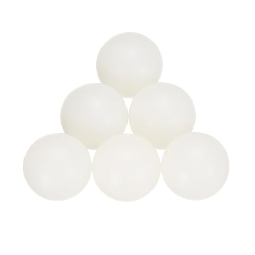 uxcell 6pcs Nylon Bearing Balls 12mm Solid Plastic Balls, G1 Precision Bearing Ball Frosted Surface, White