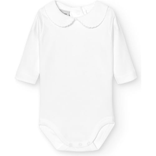 babidu C.Polo Pique Body, Blanco (Blanco/Rosa), 3 Meses Unisex-Bebé