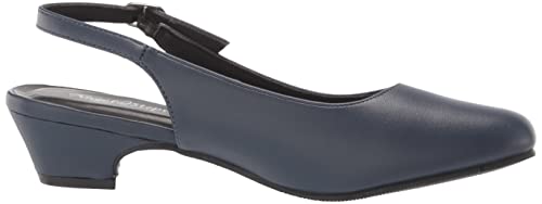 Angel Steps Women's Adult Delia Pumps Dress Shoes Low Heel Slingback Navy 8.5 X-Wide US Women3