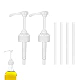 pclapora 2 Pièces Pompe Sirop pour Monin Distributeur, Réutilisables Pompe Doseuse, Têt...