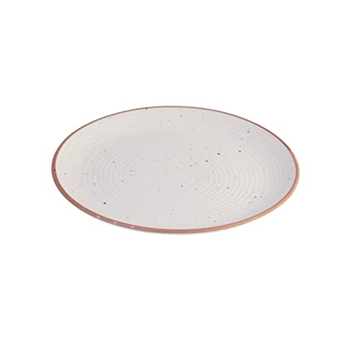 Image of Freakway Handcrafted Stoneware Dinner Set Ceramic Set of 13 Pcs for Dinner with Bowls Set | 6 Ceramic Dinner Plate, 6 Bowl /katori Set & 1 Large Bowl | Dishwasher & Microwave Safe - Off White