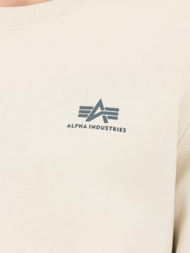 Alpha Industries Basic Sweater Small Logo Sweatshirt für Herren Jet Stream White – Ansicht 6