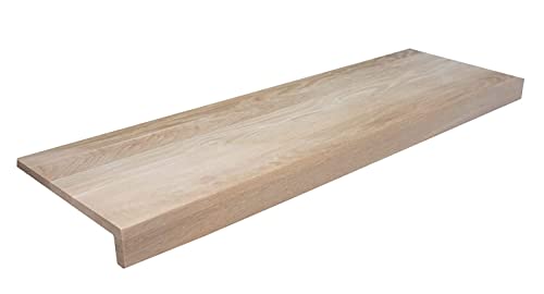 White Oak Solid Wood Stair Tread With Large 1-5/8" Nose Profile (36"L X 11"W X 5/8" Thick) With A Nice Modern Look (36 Inch) #TOP27