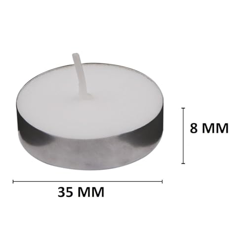 Image of Mkd2 Rise Wax Tealight Candles (Pack of 6) Smokeless Unscented Tea Light Candles for Diwali, Puja, Home Decoration & Aroma Diffuser