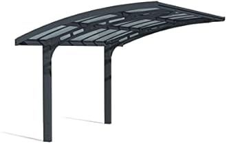 Palram - Canopia Arizona 10 Ft. x 16 Ft. x 9 Ft. Wing Single Carport Aluminum Metal Frame and Polycarbonate Panels Car Port for Outdoor Driveway Car, Truck, RV, Trailer, Boat Storage (Breeze Gray)