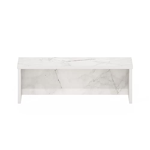 Image of Furinno Helena Kitchen Counter Stackable Organizer Shelf, Set of 1, 18-Inch, Marble White