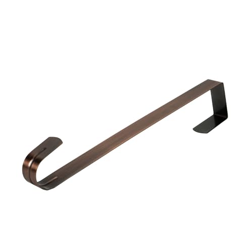 Sattiyrch 15" Wreath Hanger for Front Door,Sturdy Steel Wreath Door Hanger,Over The Door Hanger Hook (Brushed Copper,4)