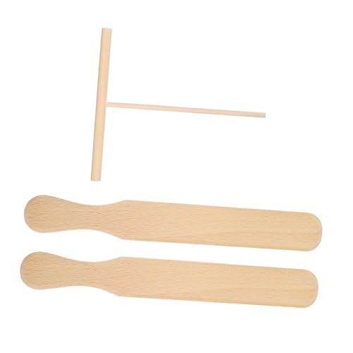 Toyvian Hacer Crepes y Panqueques Esparcidor y Espátula de Madera de Haya Herramienta Práctica para Cocina Casa Apta para Planchas y Sartenes Planas