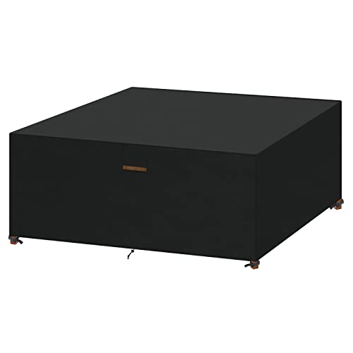 SanGlory Housse Table Jardin Rectangulaire Housse Imperméable pour Meubles de Jardin Housse de Protection pour Salon de Jardin Bâche Bâche Meuble Extérieur Coupe-Vent, Anti-UV 250 x 150 x 90cm