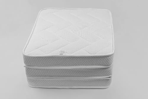 مرتبة قابلة للطي مع الإسفنج المضغوط من ايرو، مقاس 80 سم × 1.95 متر × 10 سم، أبيض وأسود