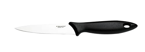 Fiskars Gemüsemesser, Essential, Gesamtlänge: 22 cm, Edelstahl / PP-Kunststoff, Schwarz, 1065568