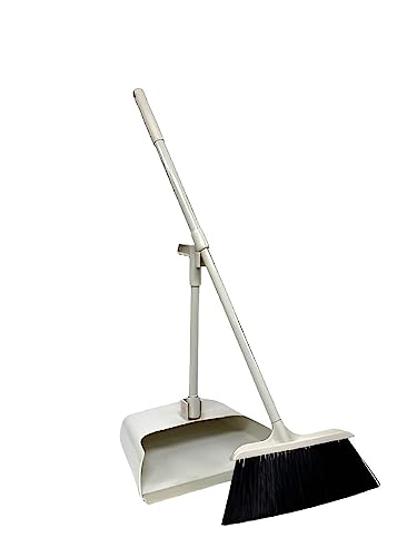日本クリンテック(Nihon Clean tech) スマートほうき&ちりとりセット 幅26cm 全長53-75cm 屋内 折り畳み式 伸縮柄 ほうきとちりとり一体収納