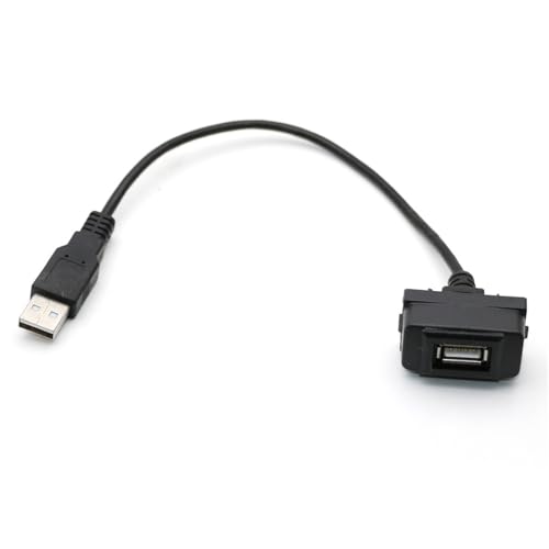 KUWAYO Fit For Mitsubishi ASX Lancer Outlander Pajero Eclipse Line Extension Lead USB Interface Adapter Cable Charge Data Transfer Car Wire(USB)