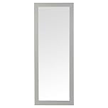 URBNLIVING Grey Hanging Wooden Framed Wall Mounted Mirror Hallway Horizontal Vertical Mountable (Long 97cm x 37cm)