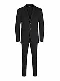 Traje inteligente e informal JACK & JONES Traje para hombre de dos piezas., Negro , L