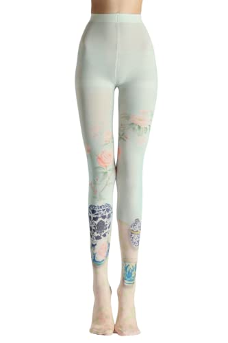 Image of Sahabowi Women's Sheer Tights, Digital Print Designs Stockings