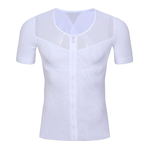 Camisa de entrenamiento con control de torax y cierre de cremallera frontal comoda