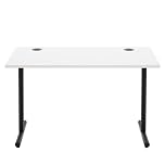 Amazon Basics Simple Office Computer Desk, White Desktop and Black Frame, Rectangular, Simple Assembly, 120 x 60 x 73.6 cm