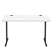 Amazon Basics Simple Office Computer Desk, White Desktop and Black Frame, Rectangular, Simple Assembly, 120 x 60 x 73.6 cm