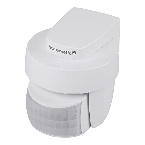 Homematic IP Smart Home Bewegungsmelder mit Dämmerungssensor – außen, Zubehör für Smart Home, Bewegungserkennung, schaltet Leuchten, Energie sparen, 142809A0