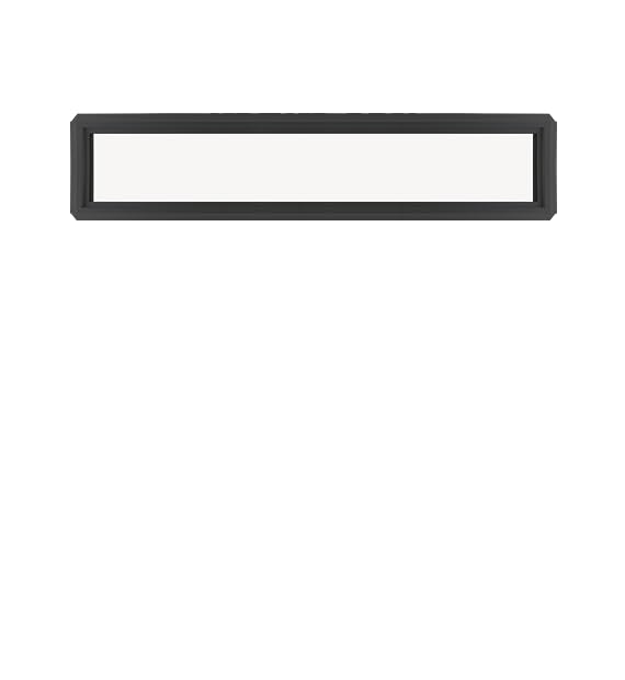 Shed Windows and More Double Pane Black Transom Window 72' x 12' Low-E Tempered Glass Window Argon Gas Window