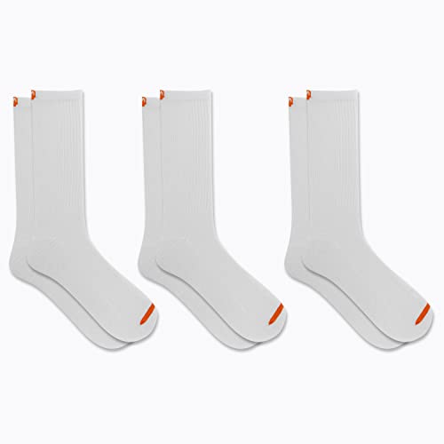 Image of Merrell Unisex Adult Men's and Women's Cushioned Cotton Crew Socks - 3 & 6 Pairs - Breathable Mesh Comfort Zones