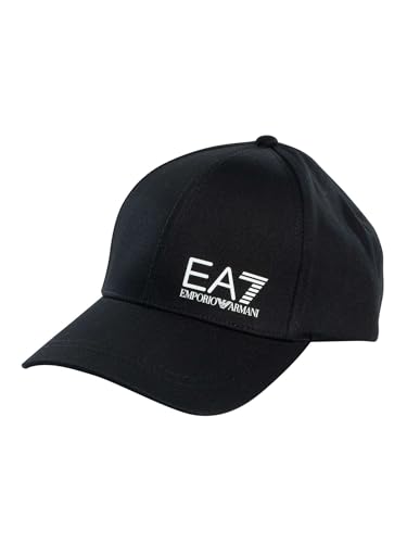 EA7 Uomo Cappello da Baseball, Black/White, M