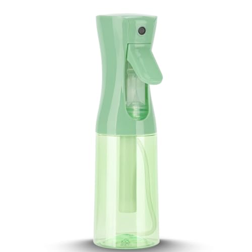 Image of Continuous Mist Spray Bottle, 6.8OZ /200ML Hair Mister, Fine Mist Water Spray for Salons, Barber, Plants, Skin Care, Cleaning (Clear Green, 1 Pack)