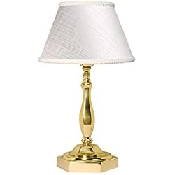 Lampara Oro Mesita De Noche Lámpara de mesa chapada en oro de 24 quilates E14 hasta 60 W 230 V oro lámpara de mesita de noche dormitorio salón lámpara iluminación interior lámpara de mesa