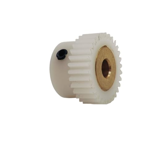 Cylindrical Drive 1pc POM Straight Teeth Gear 0.8 Module 35 Teeth Step Spur Gear 0.8M 35T Cylindrical Gear with Copper Sleeve Rack Machinery(5MM BORE)