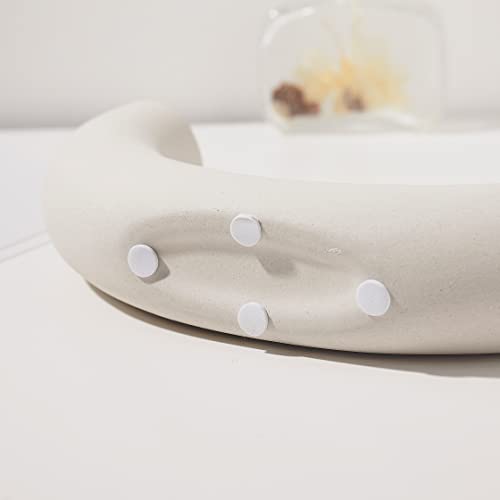 Inglenix Ceramic Vase For Home Decor, U-Shaped Style Modern Minimalist Decorative Vases For Living Room, Centerpieces, Wedding, Fit For Pampas Grass, Modern Table Shelf Home Decor, Office Décor(Ins-A) #TOP6