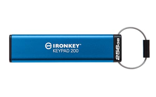 IronKey Keypad 200 Drive flash Type-A USB--stick met hardwareversleuteling FIPS 140-3 niveau 3 (aangevraagd) met XTS-AES 256-bits hardwareversleuteling- IKKP200/256GB - Chiavetta USB - Immagine 1