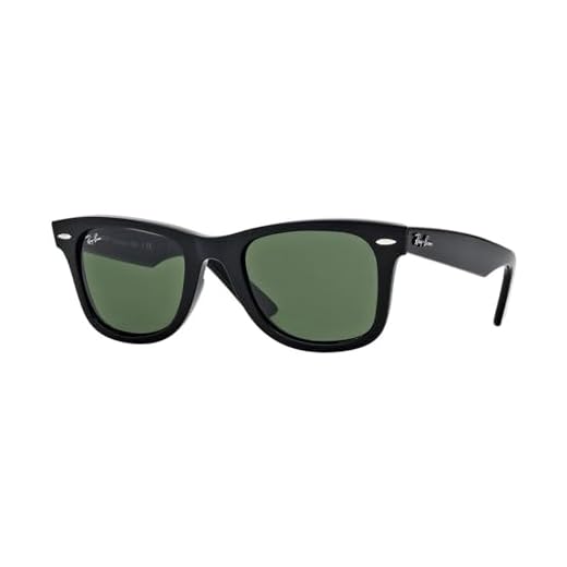 Ray-Ban Wayfarer 901/58 50 - Preto / Verde Polarizado - Óculos de Sol Clássico Unissex-Adultos