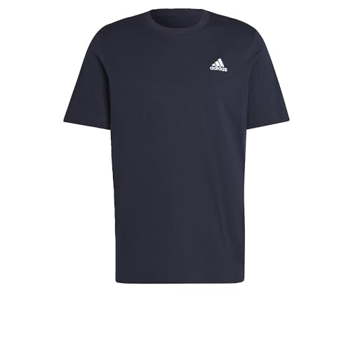 adidas Hombre Essentials Single Jersey Embroidered Small Logo Tee, Legend Ink, L