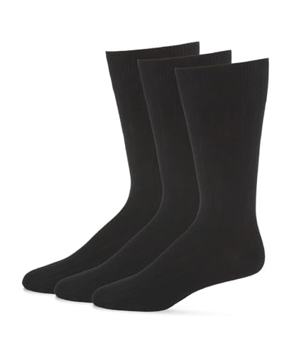 MeMoi Men's 3 Pair Pack Rayan Blend Ribbed Crew Socks