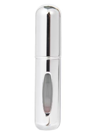 Portable Refillable Perfume Atomizer Spray Bottle, 5ml Capacity, Travel Size with Clear Window, Twist-Fill Design Multicolor (Pack Of 1) (5ml-Bright Silver)-image-16