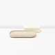 Brabantia - Renew Seifenschale - Seifenhalter mit Rutschfestem Boden - Rippen halten die Seife Trocken - Rutschfester Boden - Korrosionsbeständig - Badezimmerzubehör - Soft Beige - 14 x 8 cm