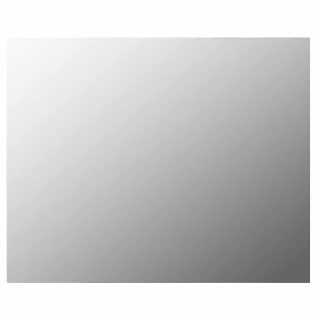 Rahmenloser Spiegel 100x60 cm Glas rechteckig für Bad Wohnzimmer Diele Schlafzimmer mit Montagezubehör, klarer Wandspiegel für Kosmetik, Schmink, Rasur und Deko