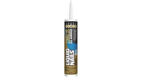 Image of Liquid Nails 56198673380 LN-2000 FuzeIt All Surface Construction Adhesive (9-Ounce), Gray (Pack of 12)