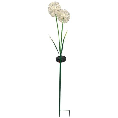 Solarlampe Allium LED Außen Gartendeko 2 Blüten weiß -...