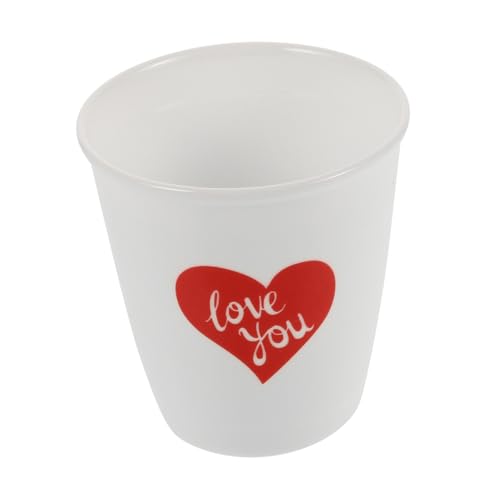 GLEAVI Taza de Cerámica sin Asa para Parejas 200 Ml Reutilizable para Bodas y San Valentín Diseño Taza de Café de Porcelana