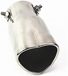 Car Accessories Heart Shaped Universal Car Exhaust Muffler Tip Stainless Steel Pipe Chrome Exhaust Tail Muffler Tip Pipe (Chrome)