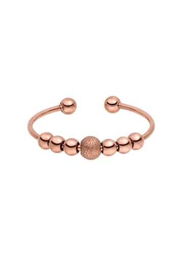 Bague réglable anti-stress Purelei en acier et or 14K
