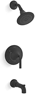 Kohler TS27421-4-BL Tone Rite-TempPressure-Balancing Bath and Shower Faucet Trim Set, 2.5 GPM, Matte Black