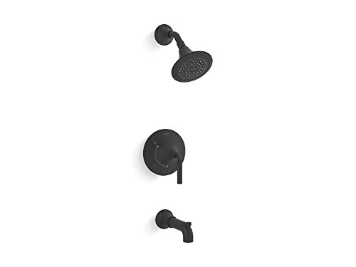 Kohler Ts27421-4-Bl Tone Rite-Temppressure-Balancing Bath And Shower Faucet Trim Set, 2.5 Gpm, Matte Black #TOP3