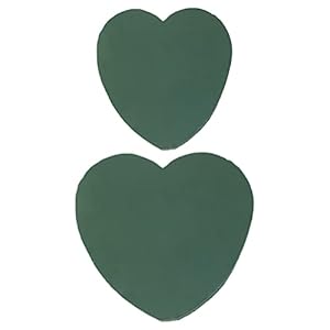 GARNECK 2 Stuks Natte Steekschuim Bricks Hartvorm Groene Bloemist Piepschuim Blokken Diy Bloemstuk Kit Voor Lente Verse…