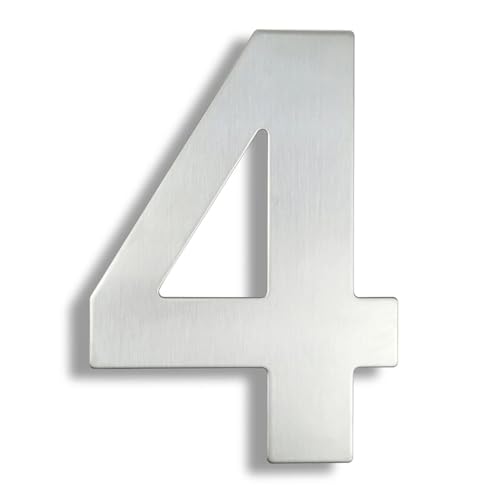 Números casa acero inoxidable plateado de 30 cm para fachadas modernas y elegantes